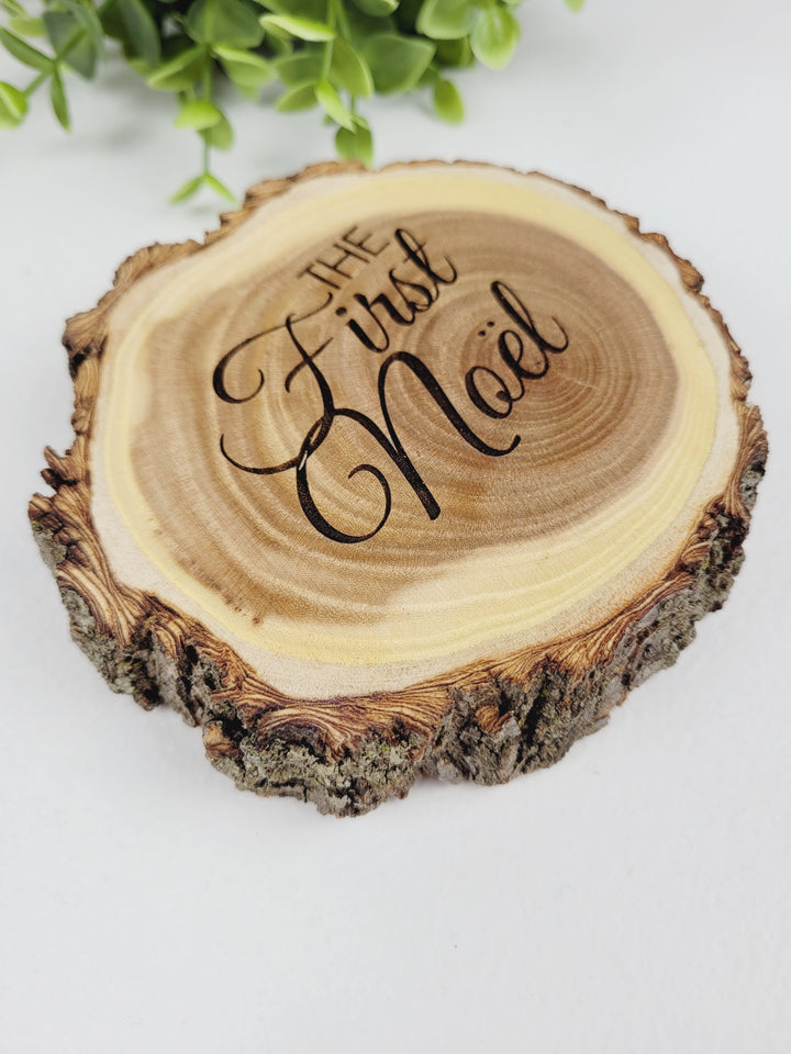 Rough Cut Dezigns, Live Edge Engraved Wood Coasters