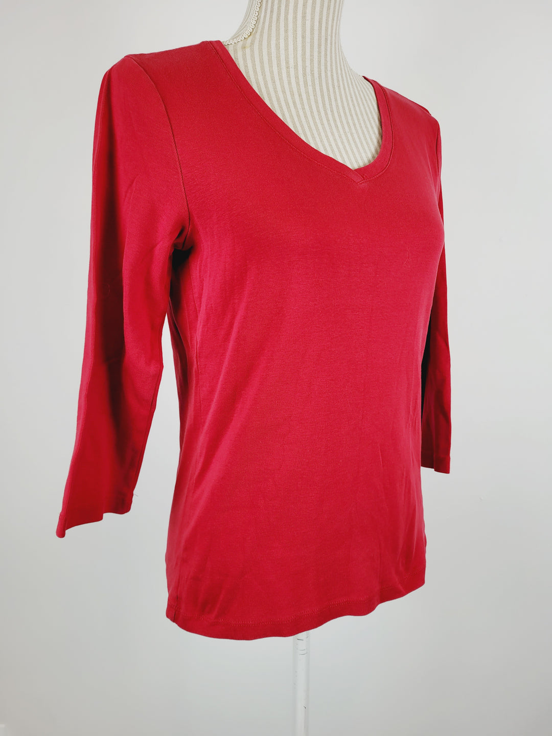 REFLECTIONS RED LONG SLEEVE TOP LADIES SMALL EUC
