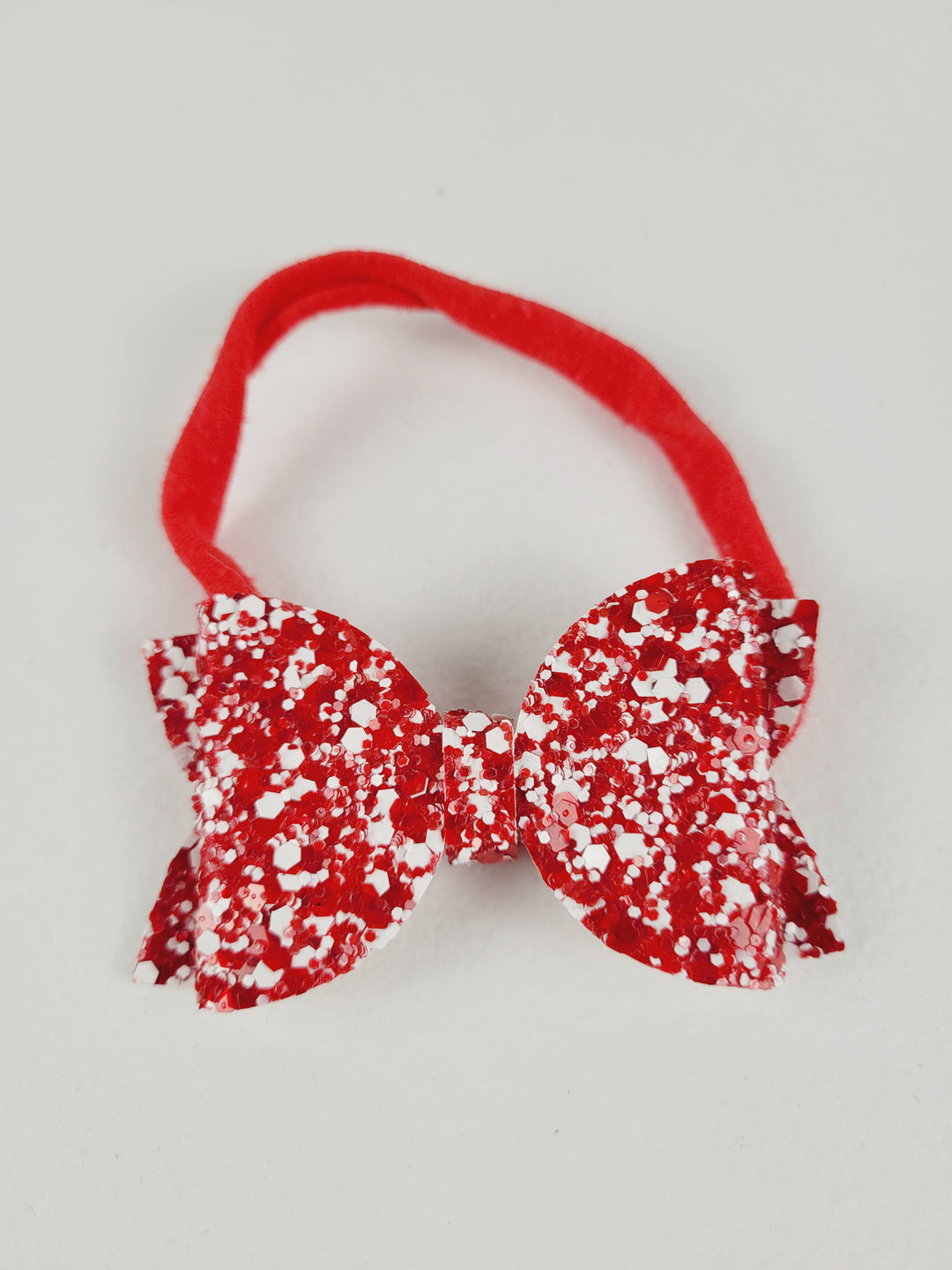 RED AND WHITE SEQUIN HEADBAND VGUC