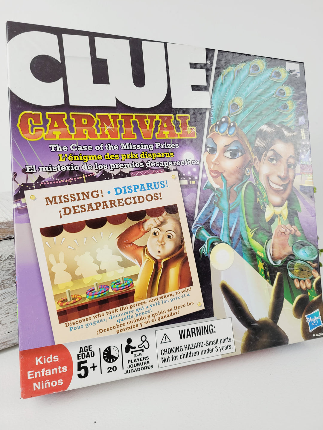 CLUE CARNIVAL BOARD GAME EUC