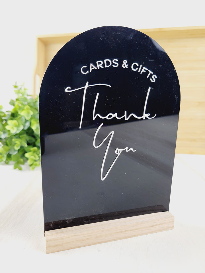 Rough Cut Dezigns, Sign Our Guestbook And Thank You 3D Acrylic Signs 5" x 7"