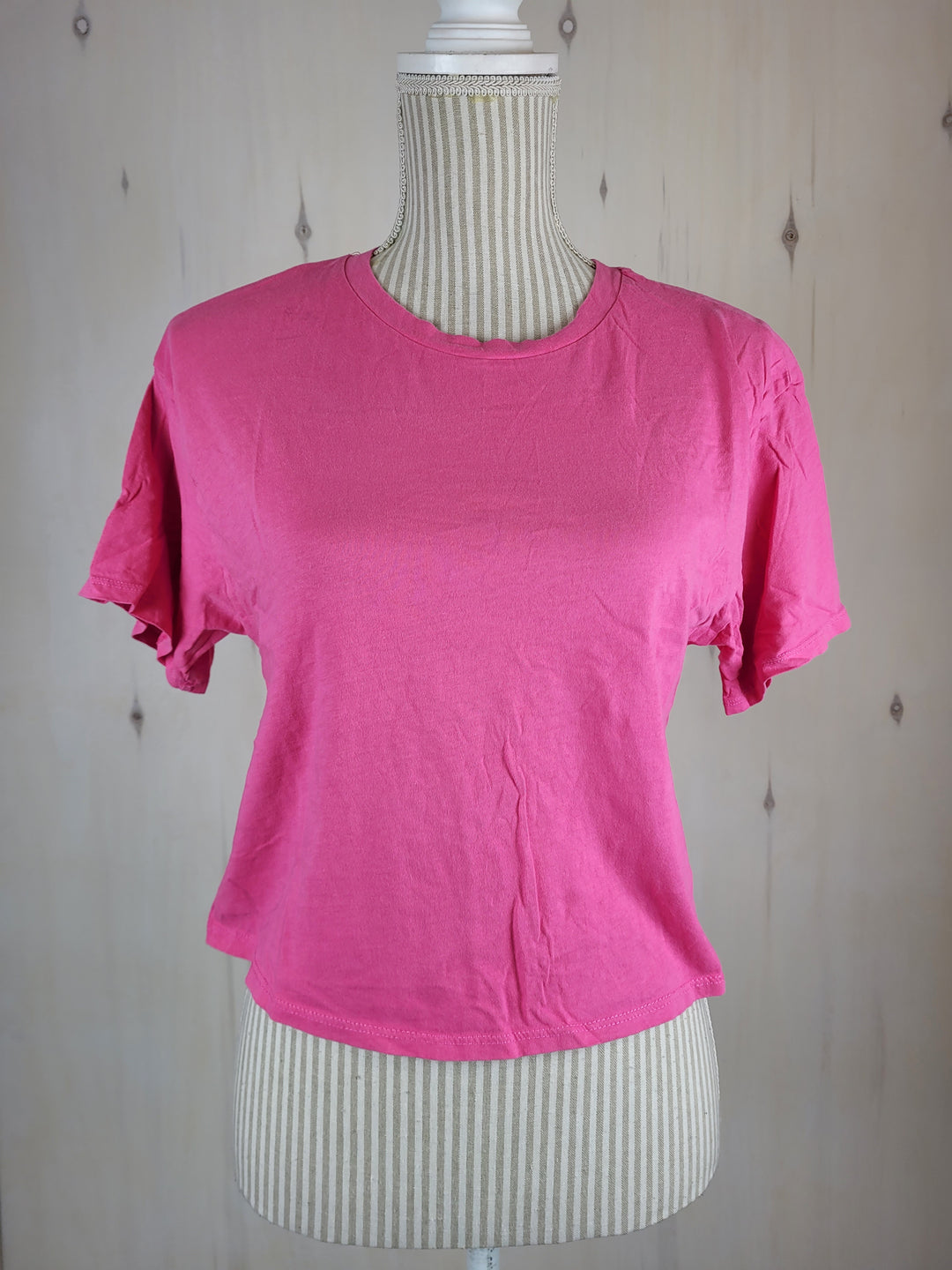 ORGANIC COTTON PINK TSHIRT LADIES MEDIUM EUC