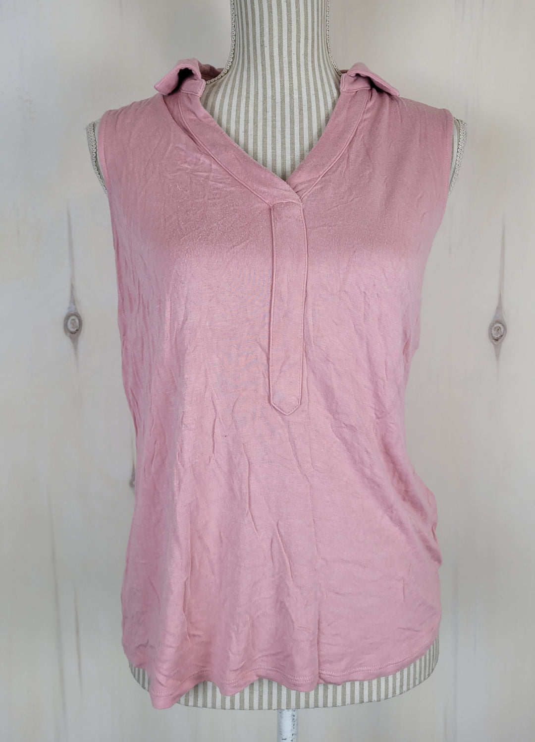 CLEO MUTED PINK STRETCH TOP LADIES SMALL EUC