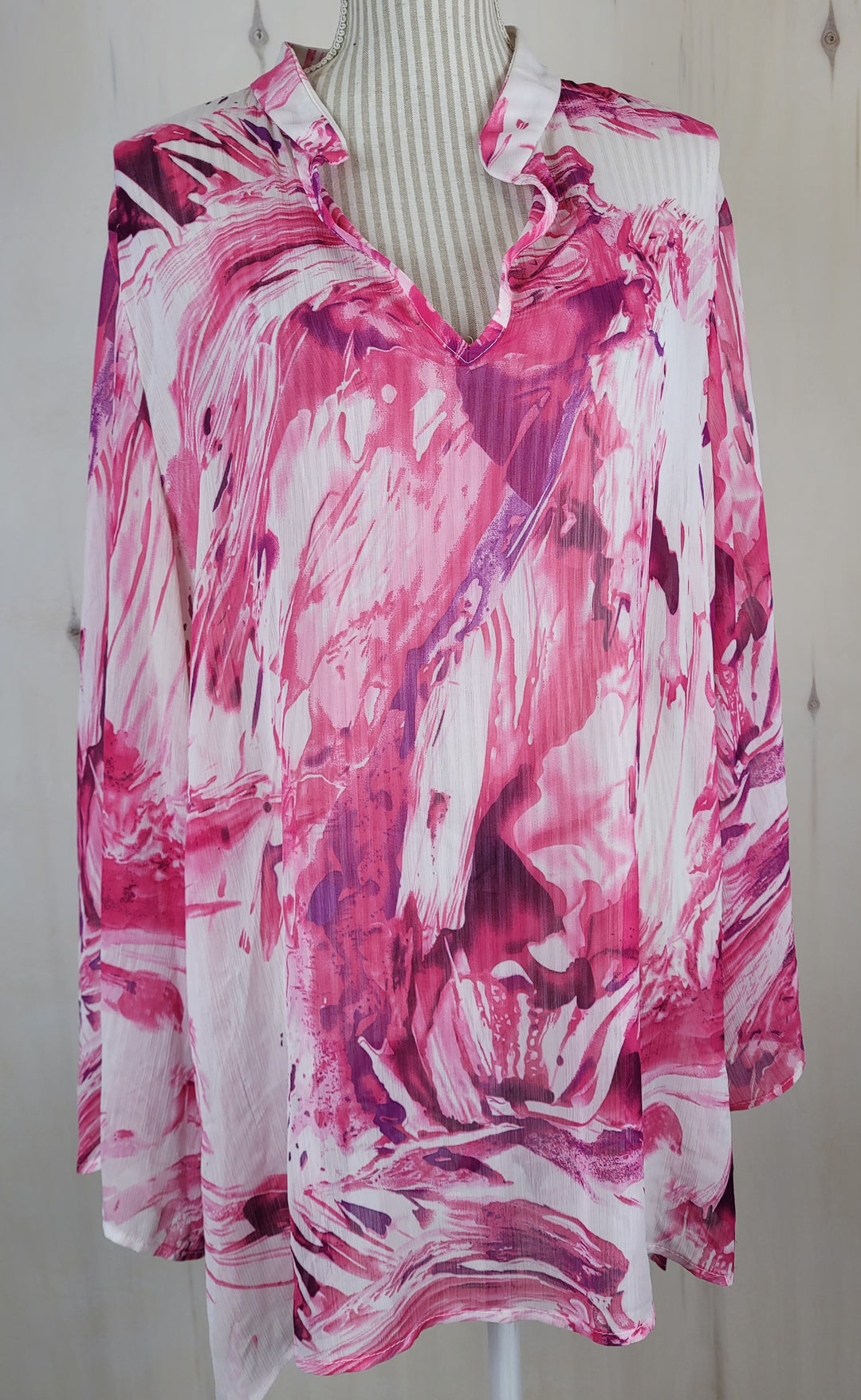 L'AMADEI PINK FLORAL BLOUSE LADIES 3X PRE-LOVED
