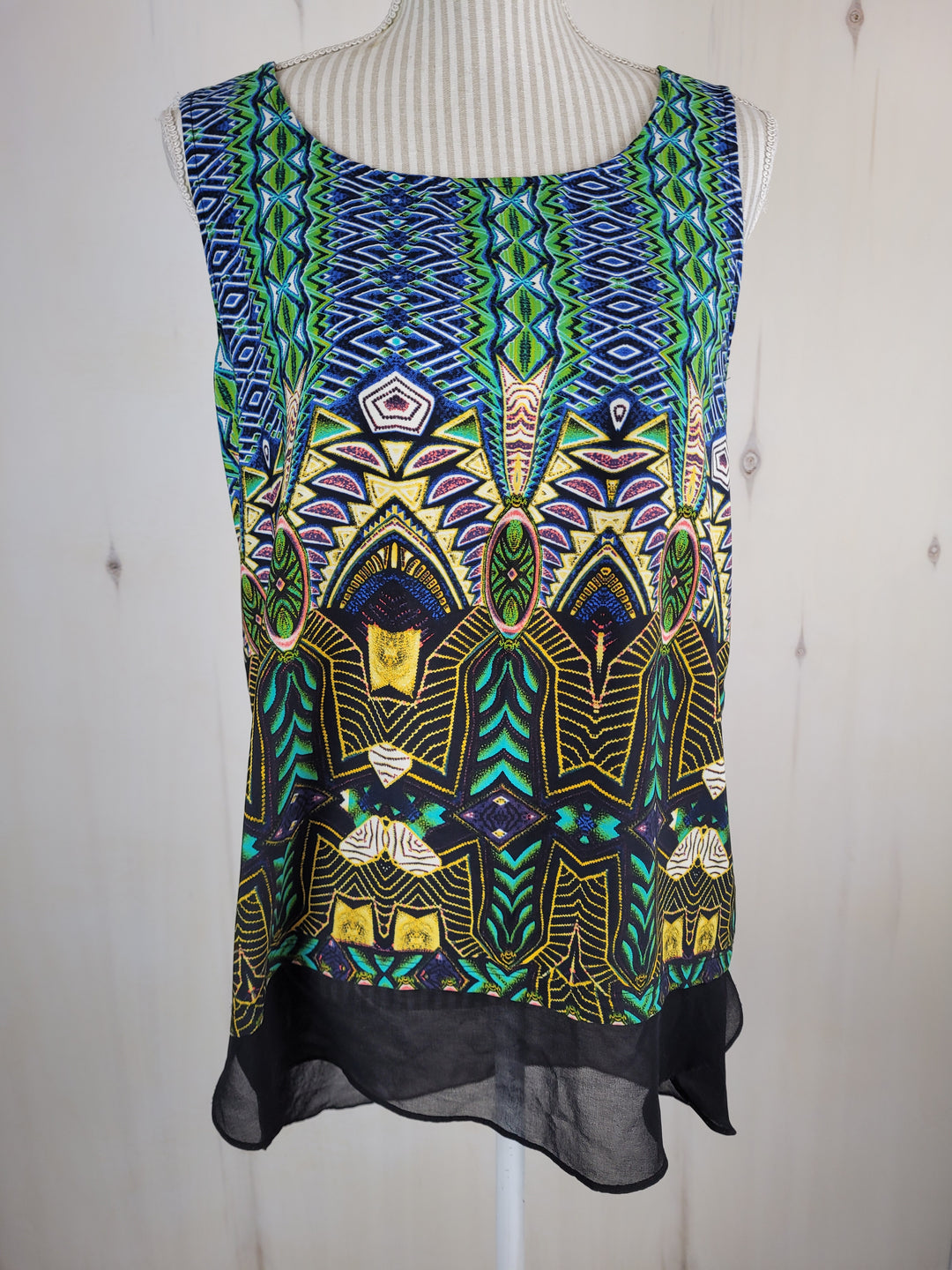 J BLUE & GREEN BLOUSE LADIES SMALL PRE-LOVED