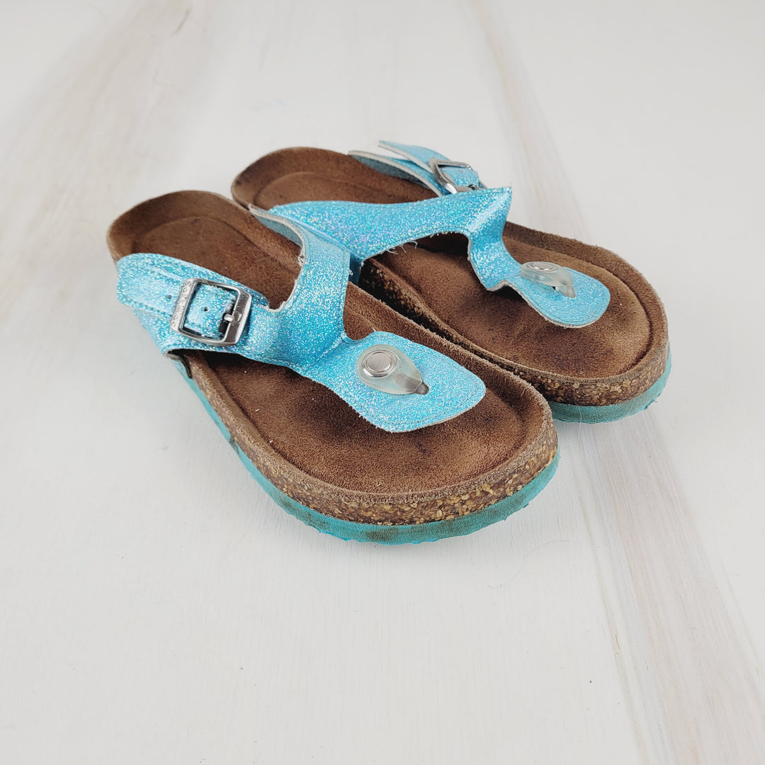 SOFTMOC BLUE GLITTER SANDALS SIZE 3 YOUTH PRE-LOVED