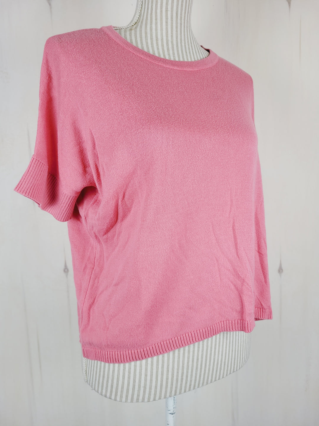 HEKLA & CO (ITALY) PINK LIGHT SWEATER LADIES SMALL EUC