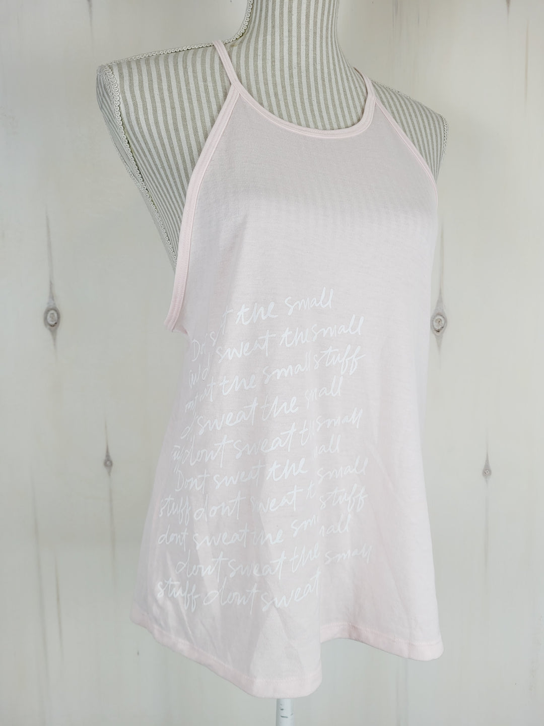 OLD NAVY GO-DRY ACTIVE PALE PINK TOP  LADIES SMALL EUC