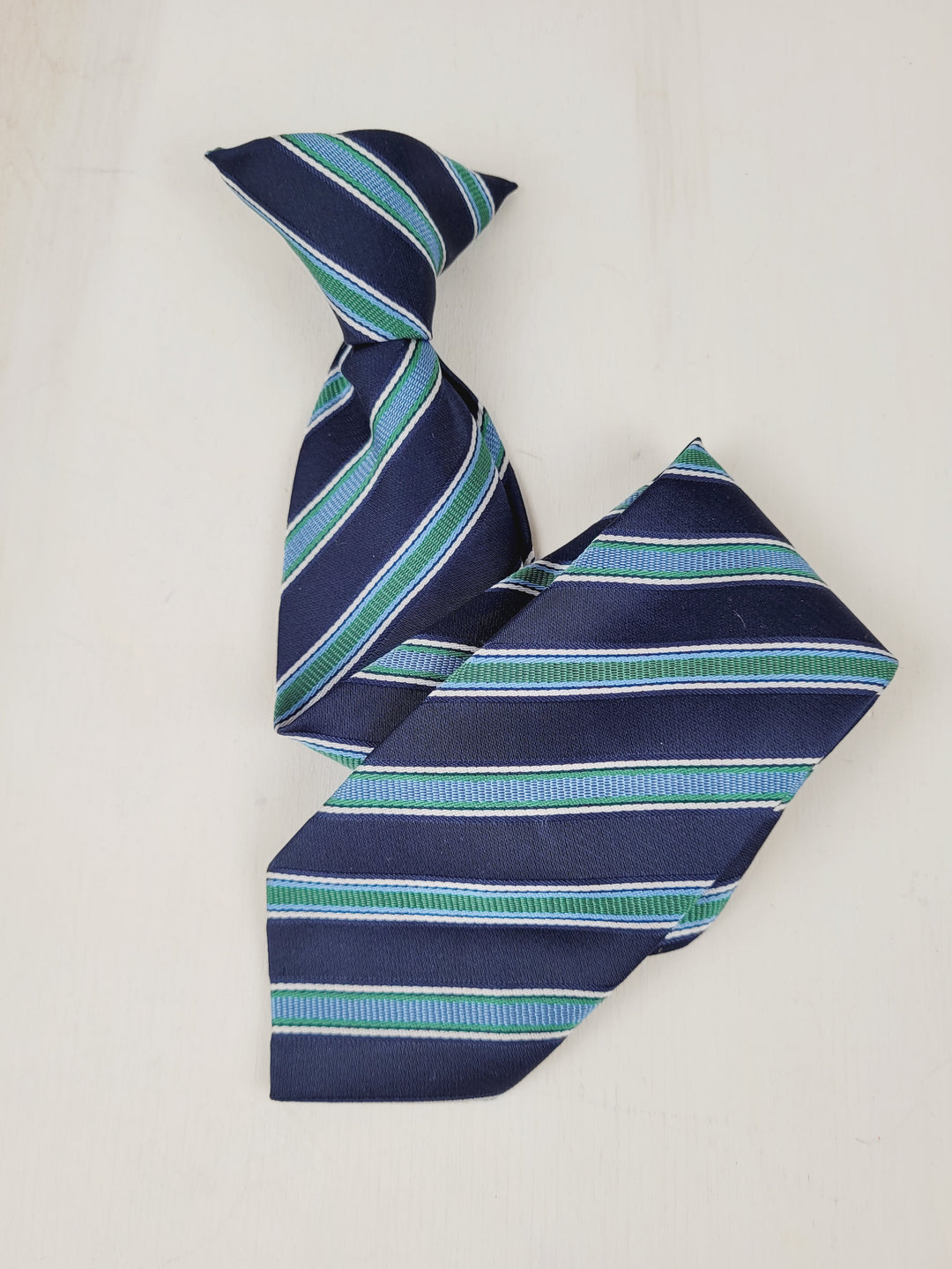 CLIP ON TIE BLUE/GREEN PRE-LOVED