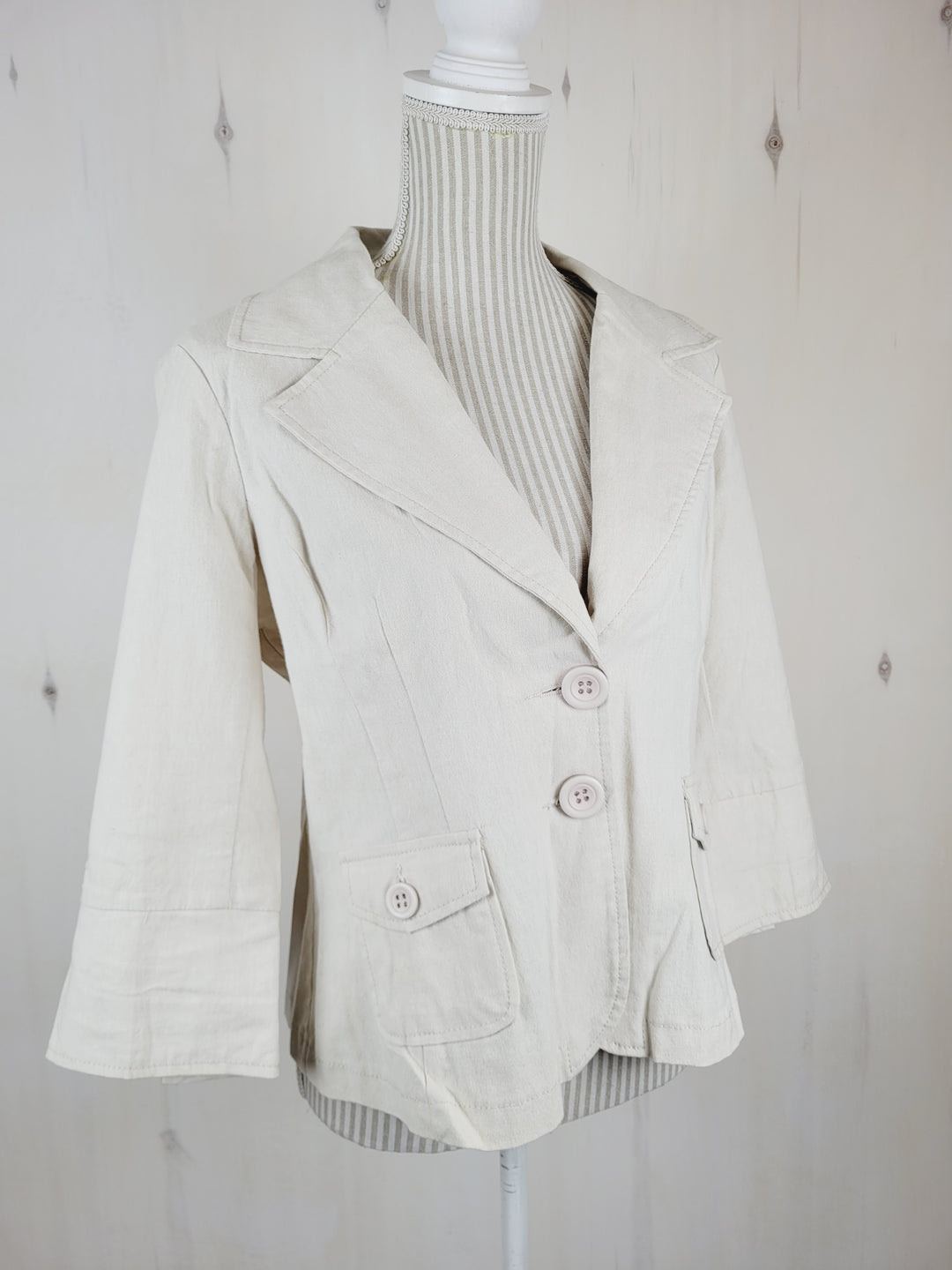 COSTA BLANCA LINEN JACKET LADIES SIZE 10 PRE-LOVED