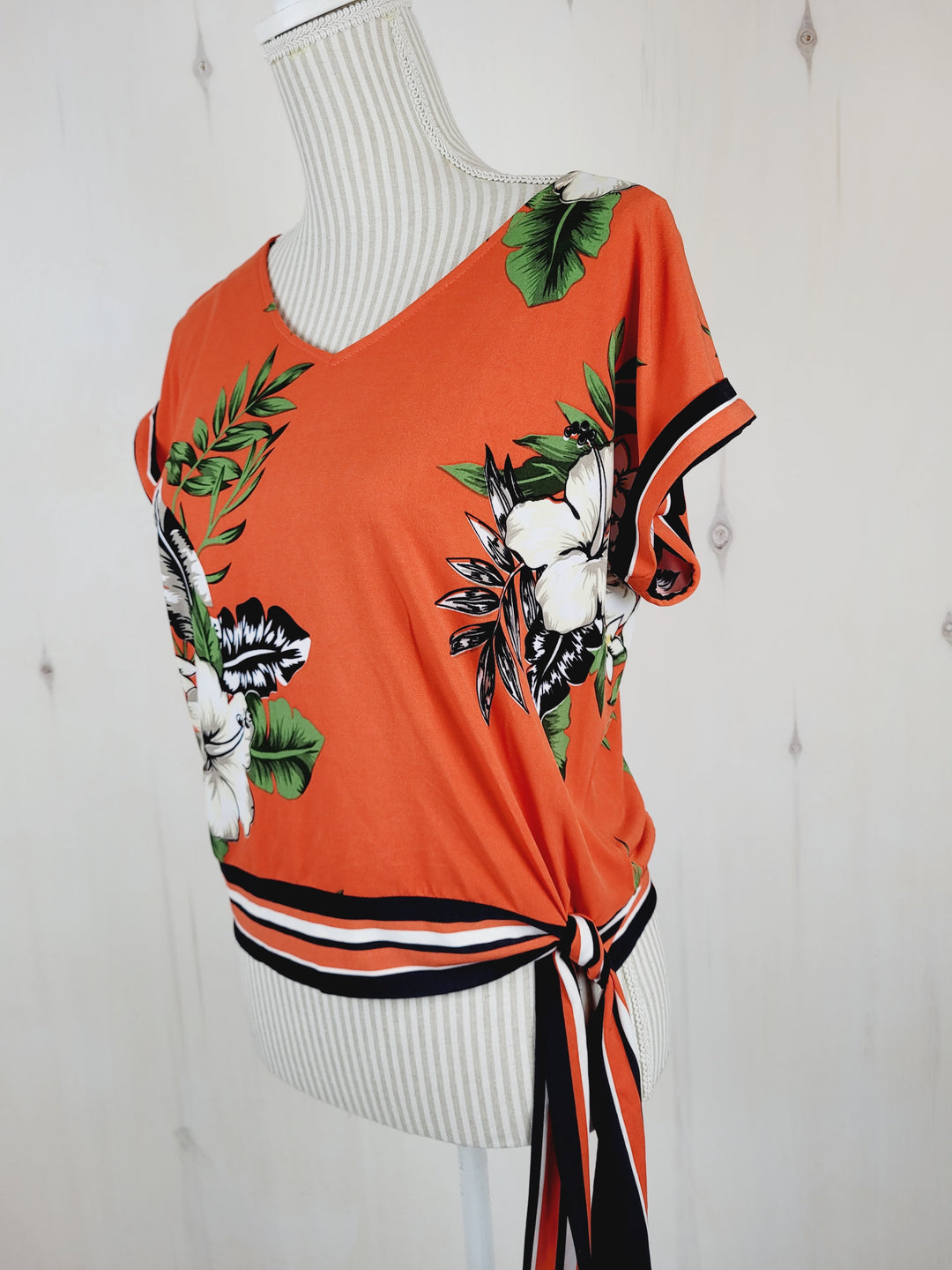 GEORGE TROPICAL TIE UP TOP LADIES SMALL PRE-LOVED