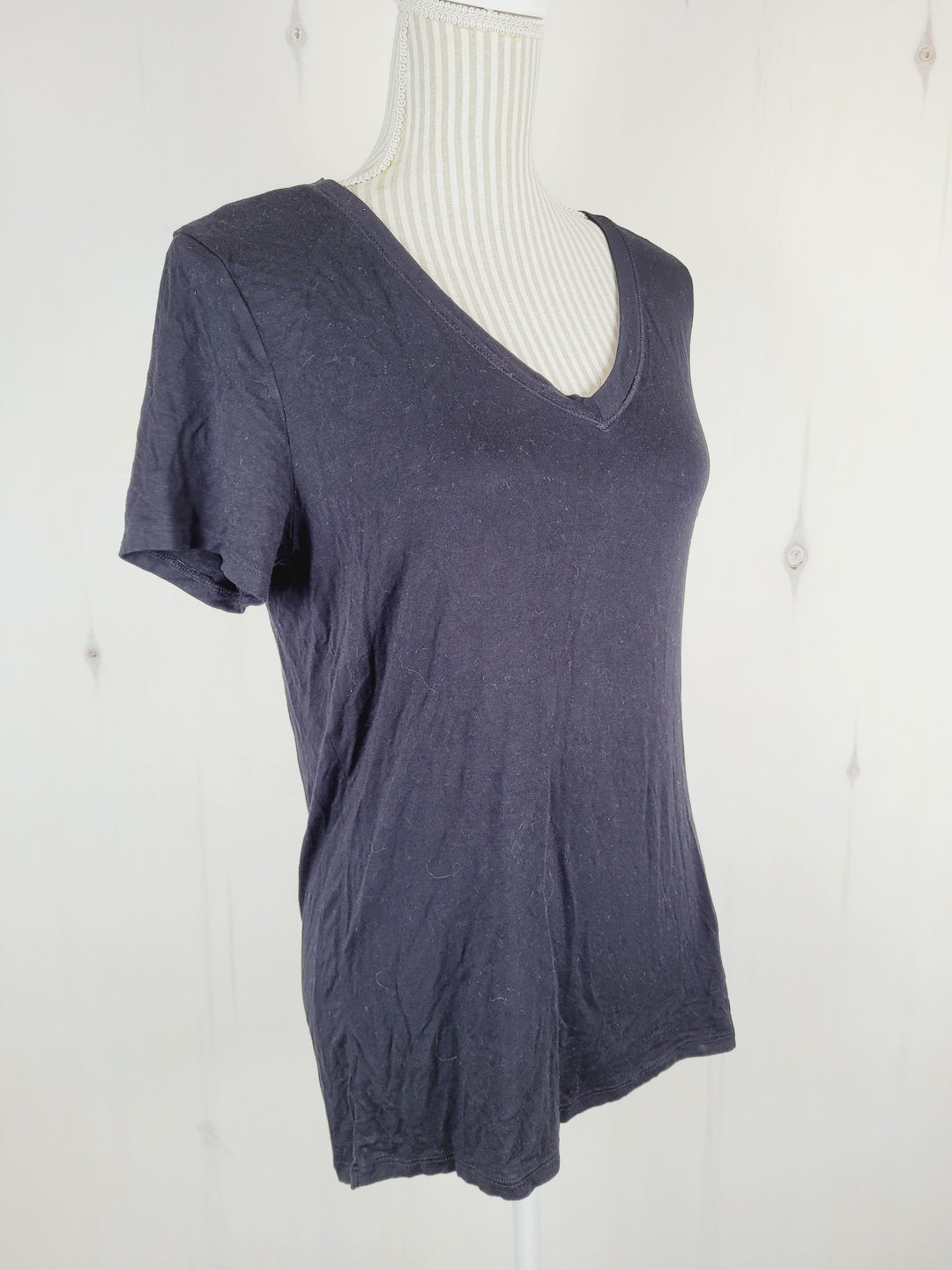 FOREVER 21 BLACK STRETCH TSHIRT LADIES MEDIUM PRE-LOVED