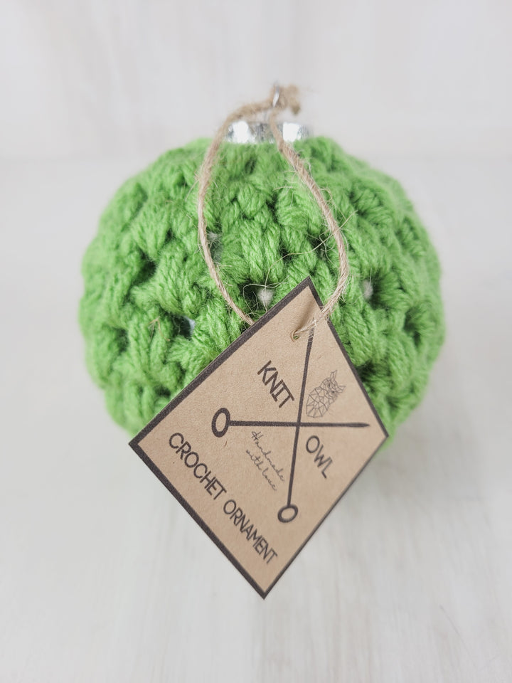 Knit Owl, Crochet Ball Ornaments