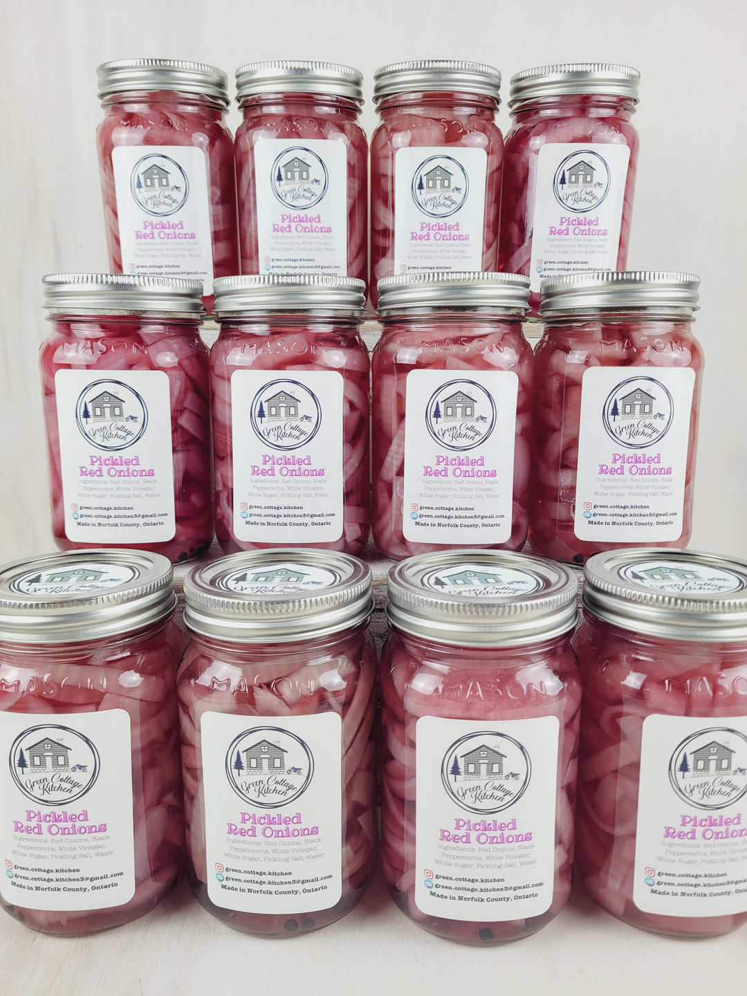 Green Cottage Kitchen, Pickled Red Onions