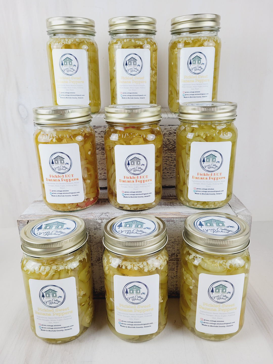 Green Cottage Kitchen, Pickled Banana Peppers
