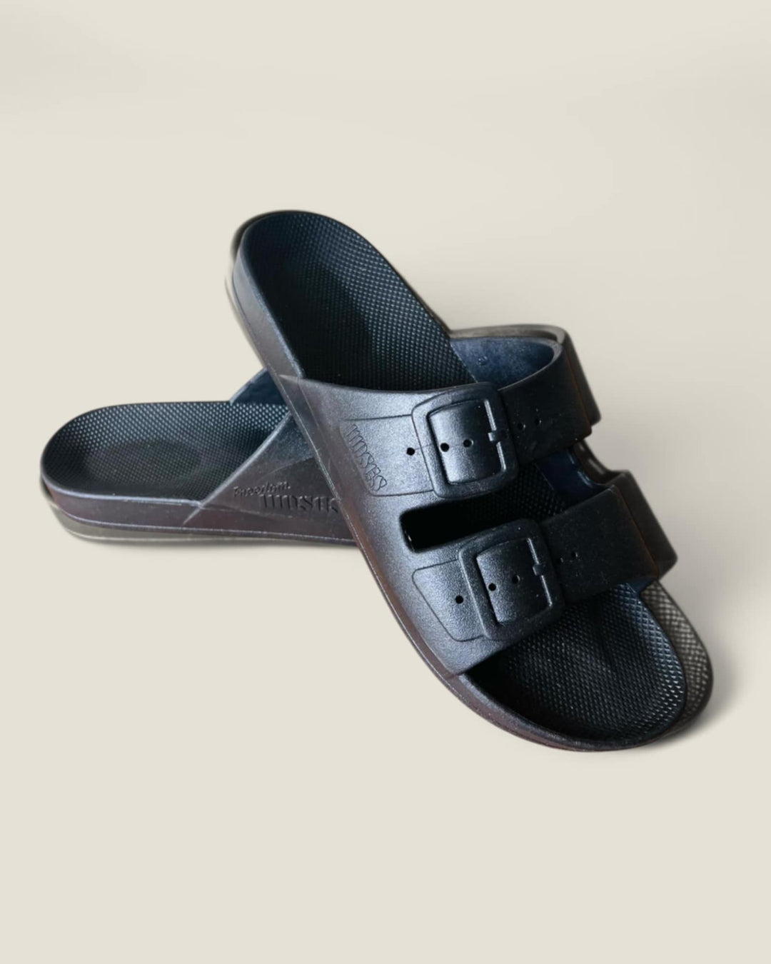 FREEDOM MOSES BLACK SANDALS LADIES 9/10 PRE-LOVED (UNWORN)