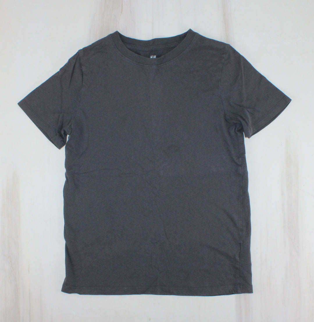 H&M CHARCOAL TOP 12/14Y PRE-LOVED