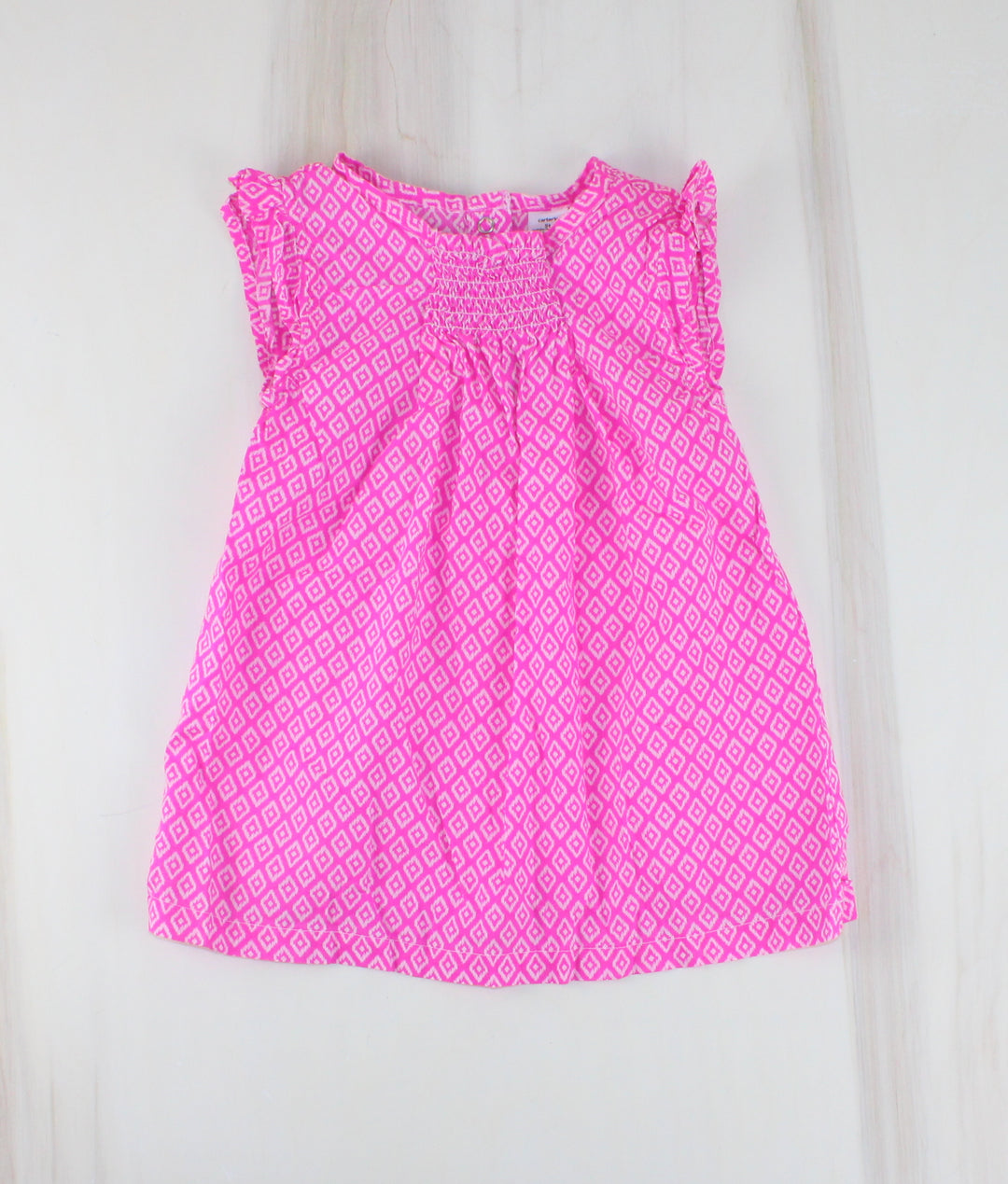 CARTERS NEON PINK LONG TOP 5Y PRE-LOVED
