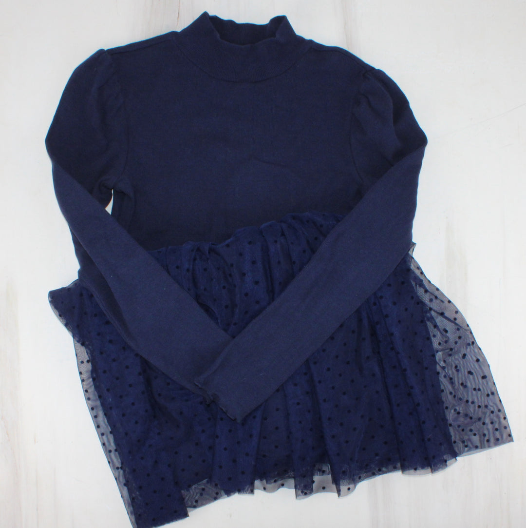 NAVY BLUE DRESS APPROX 14-16Y PRE-LOVED