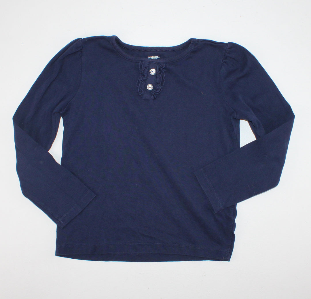 GYMBOREE NAVY LONG SLEEVE TOP 8Y EUC