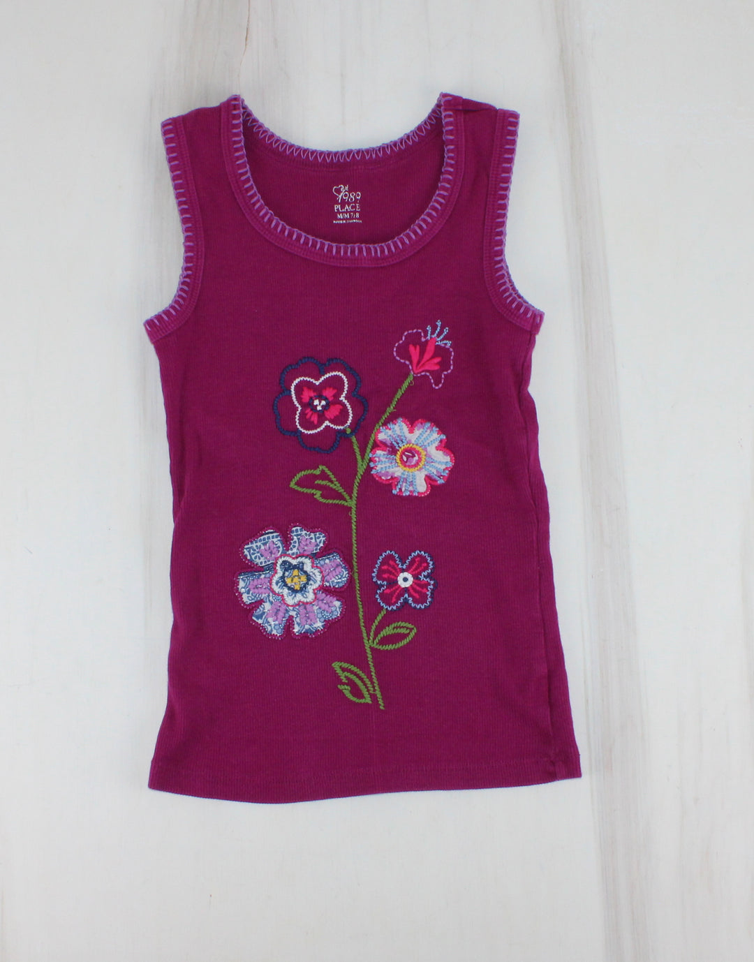 CHILDRENS PLACE MAROON TANK 7-8Y PRE-LOVED