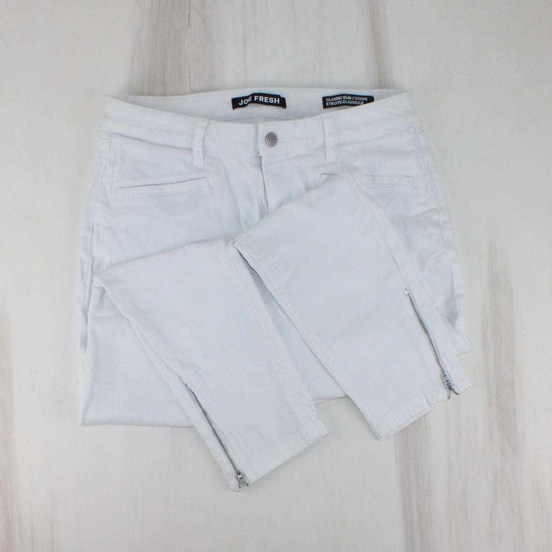 JOE FRESH CLASSIC SLIM JEANS WITH ZIPPER ANKLE LADIES SIZE 27 PRE-LOVED