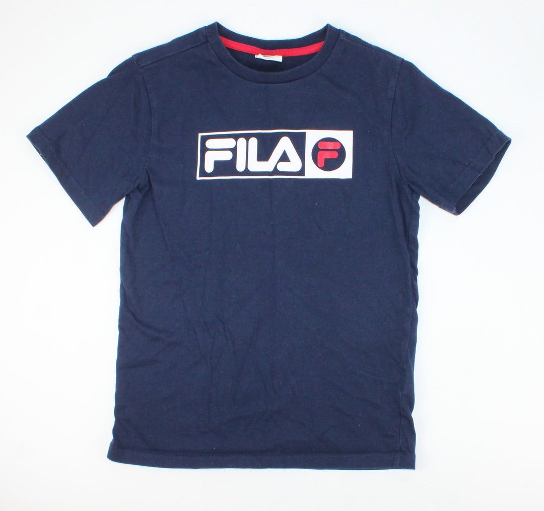 FILA NAVY TSHIRT 10/12Y EUC