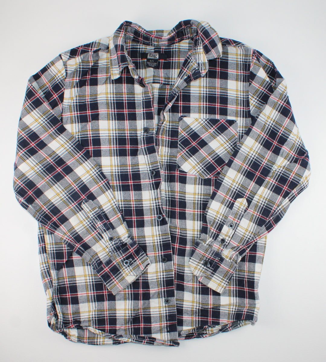 TAG PLAID TOP YOUTH LARGE EUC