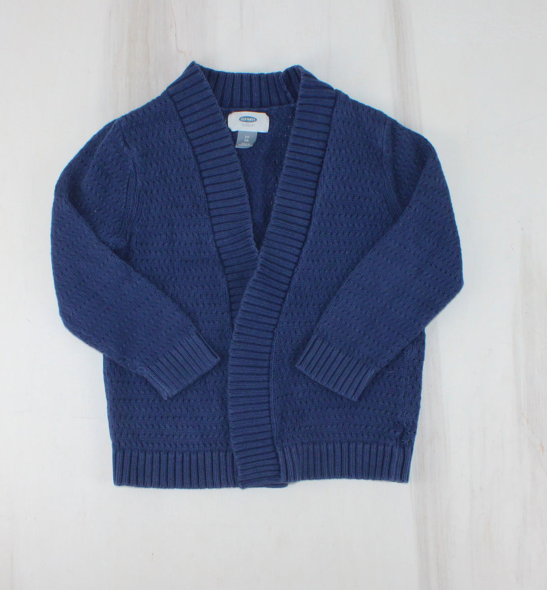 OLD NAVY BLUE CARDIGAN 5Y PRE-LOVED