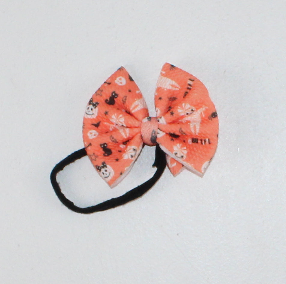 HALLOWEEN HEADBAND FABRIC BOW EUC