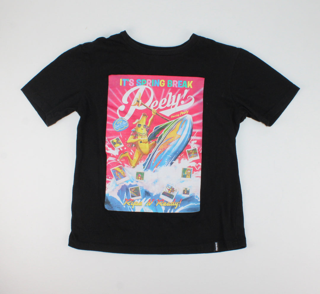 FORTNITE BLACK TSHIRT 7-8Y PRE-LOVED