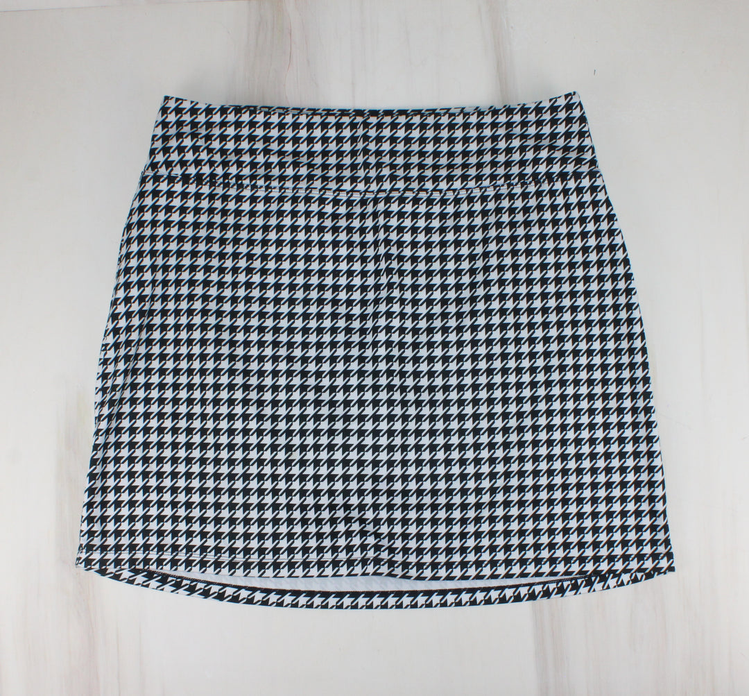 SEGMENTS LUXE STRETCH HOUNDSTOOTH SKORT LADIES XL PRE-LOVED