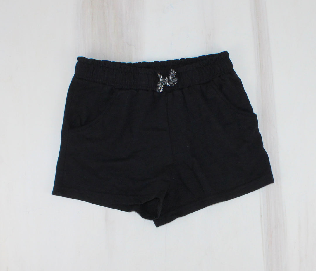 GEORGE BLACK COTTON SHORTS GIRLS 7Y PRE-LOVED