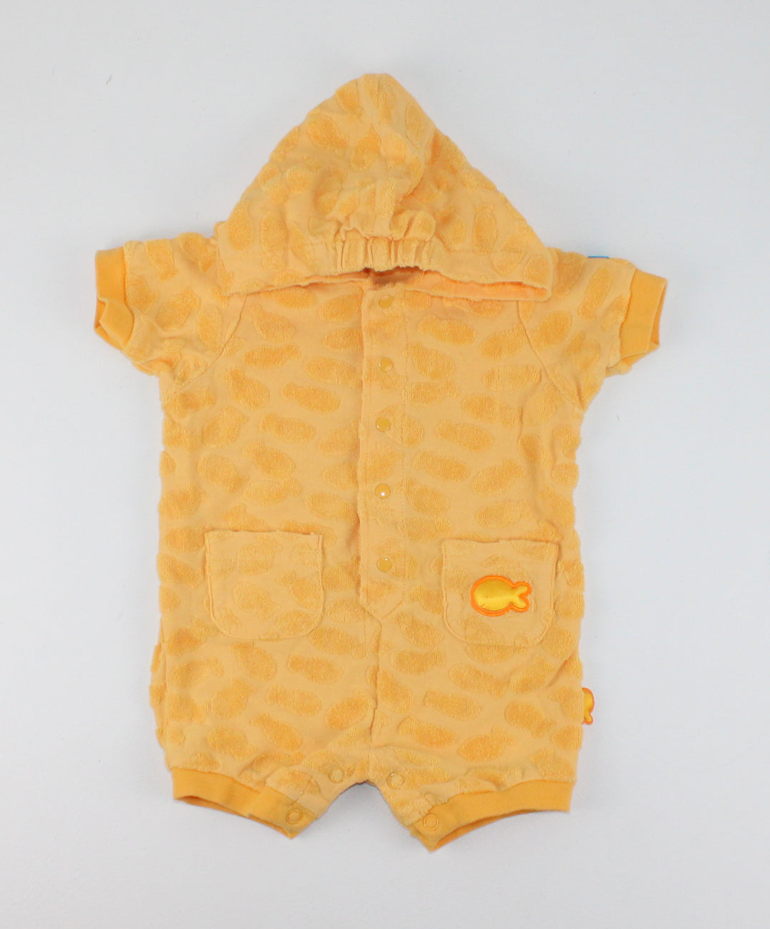 VINTAGE CARTERS FISH HOODED ROMPER 0-3M EUC