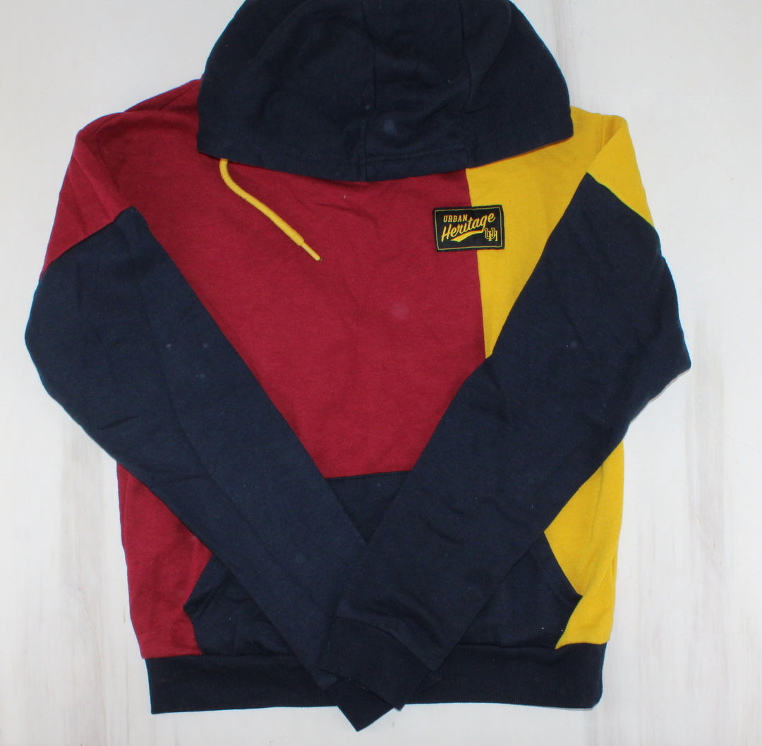 URBAN HERITAGE MAROON & NAVY HOODIE TEEN SMALL PRE-LOVED