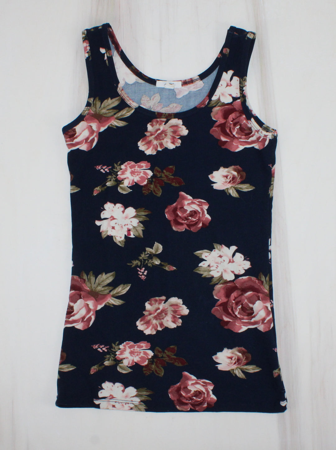 ARDENES FLORAL TANK NAVY LADIES EXTRA SMALL PRE-LOVED