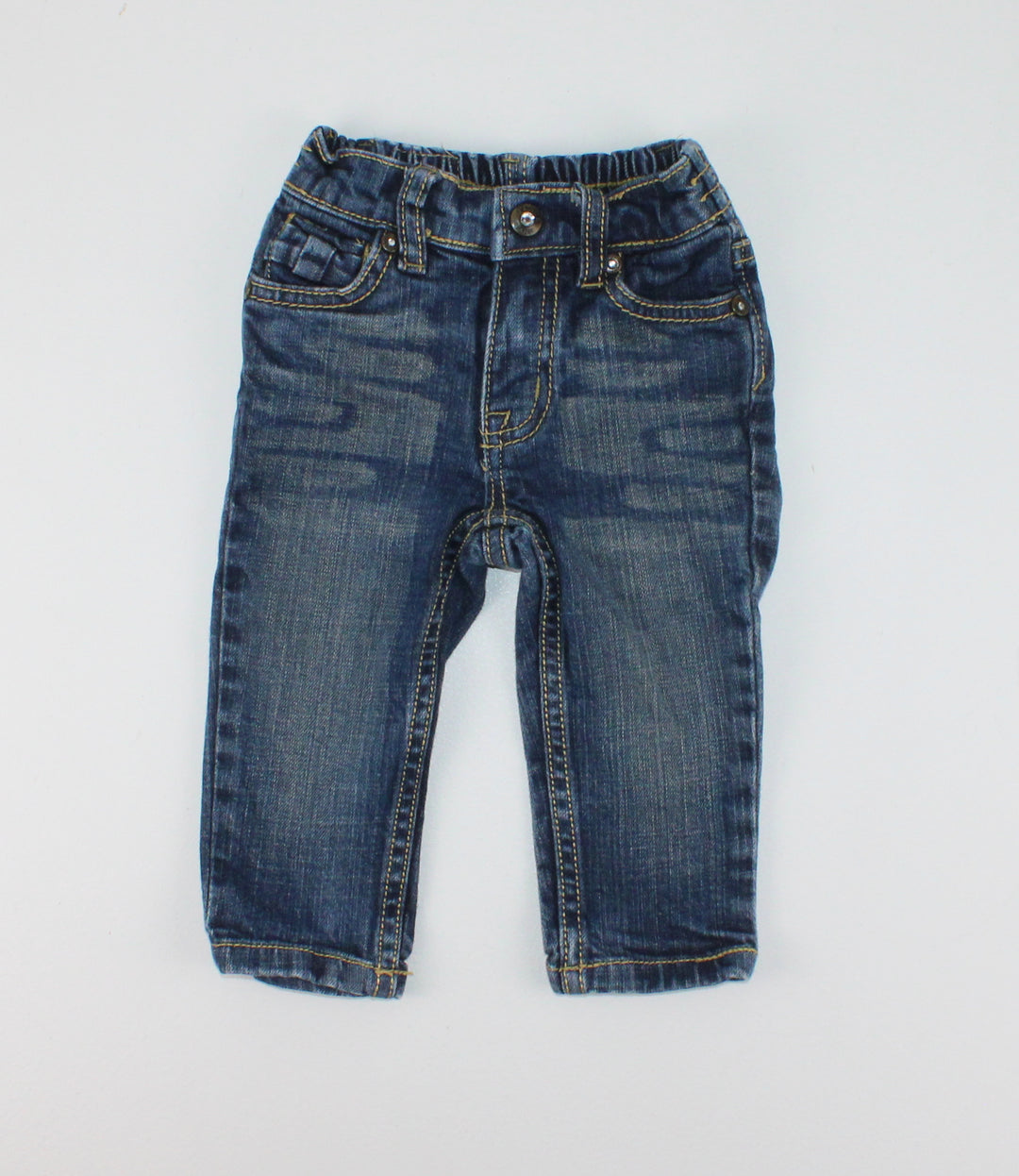 CHILDRENS PLACE JEANS WITH DENIM BOW POCKETS 12M EUC