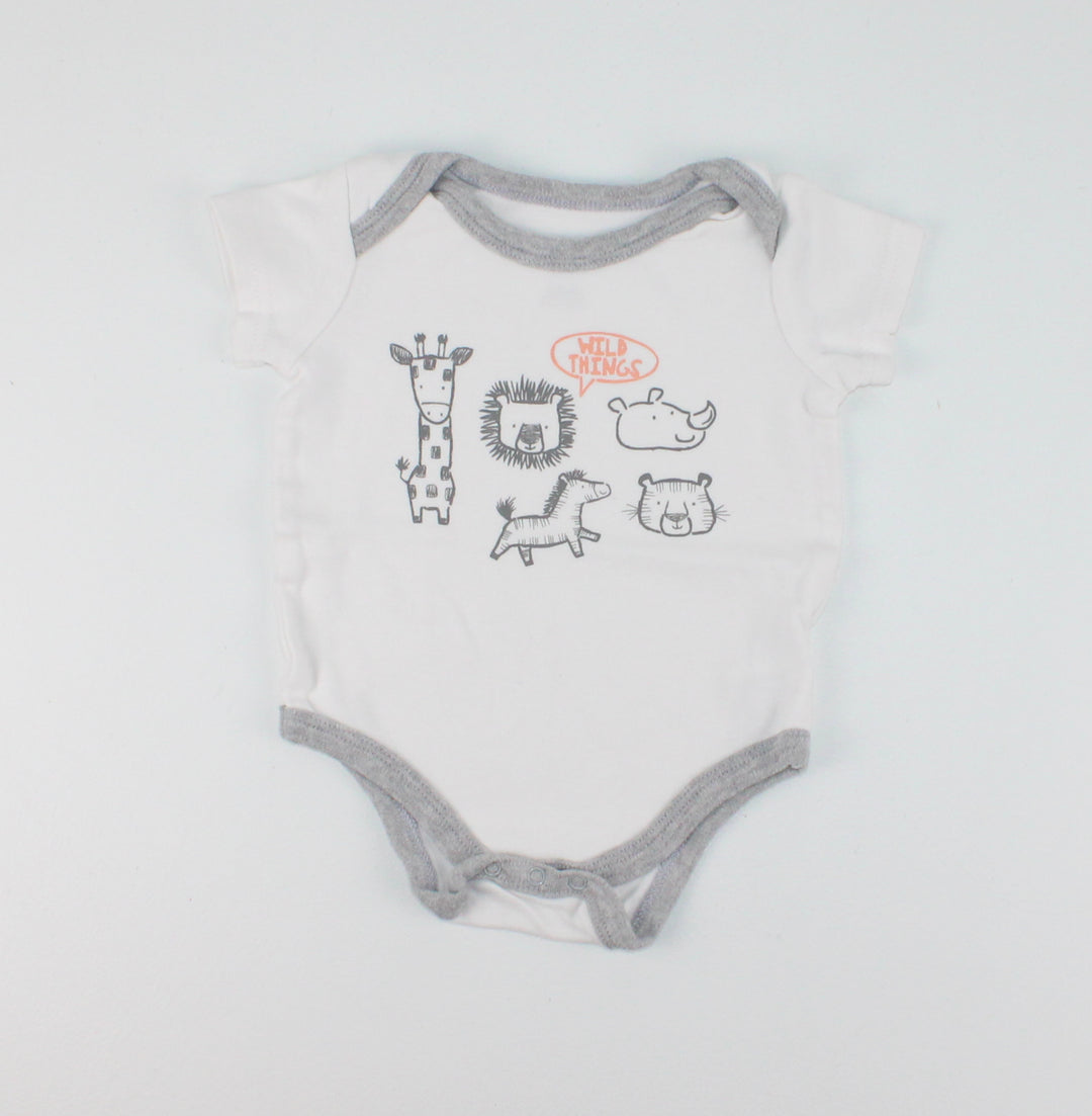 DUCK DUCK GOOSE WILD THINGS ONESIE 6-9M VGUC