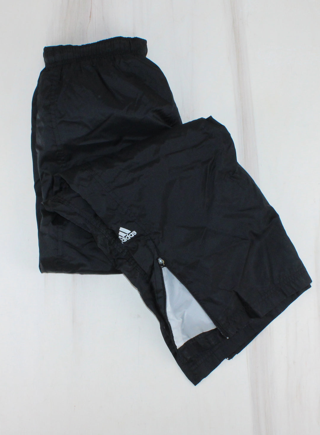 ADIDAS BLACK ATHLETIC LINED PANTS YOUTH MEDIUM PRE-LOVED