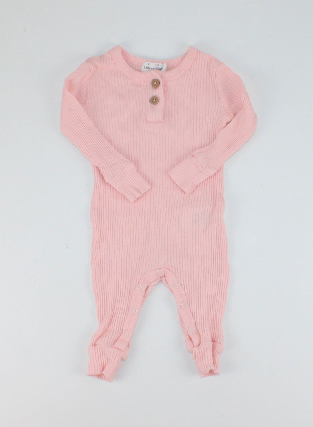 RISE LITTLE EARTHLING ORGANIC COTTON PINK ONE PIECE 3-6M EUC