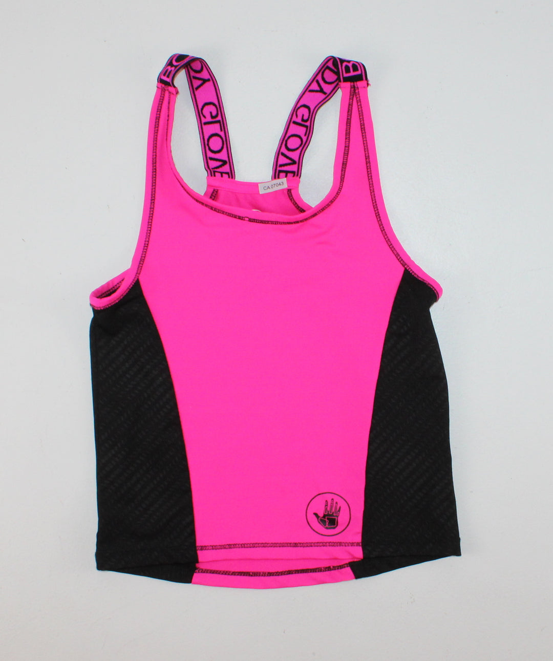 BODY GLOVE PINK & BLACK TOP 8Y EUC