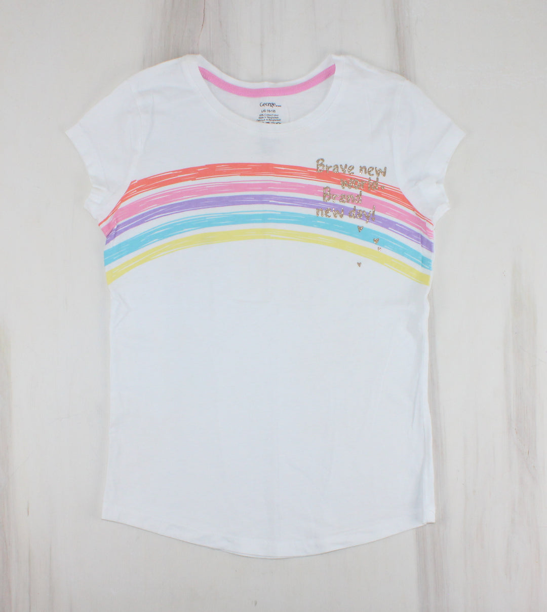 GEORGE WHITE TSHIRT 10/12Y PRE-LOVED