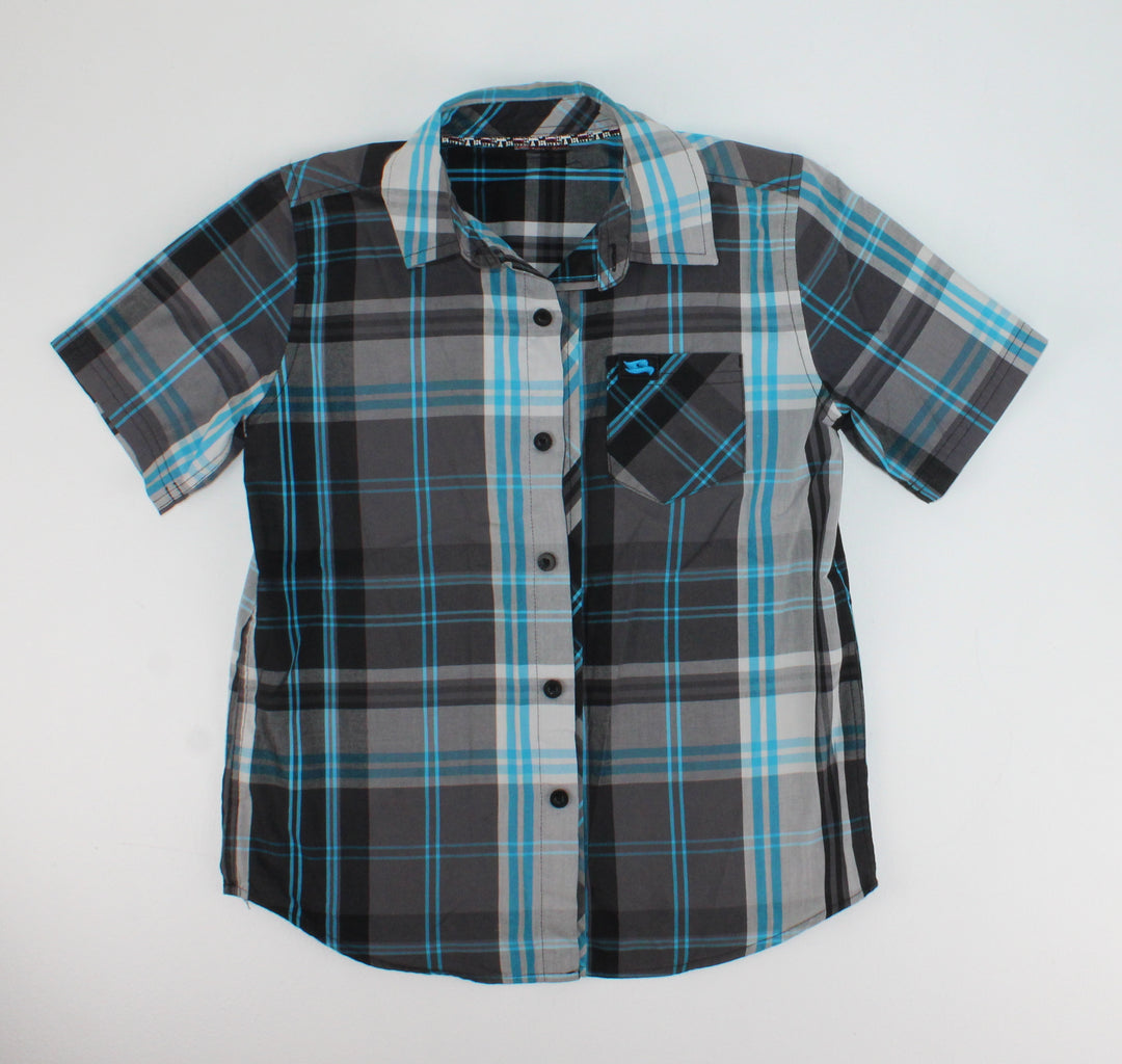 TONY HAWK BLUE PLAID TOP APPROX 7-8Y PRE-LOVED