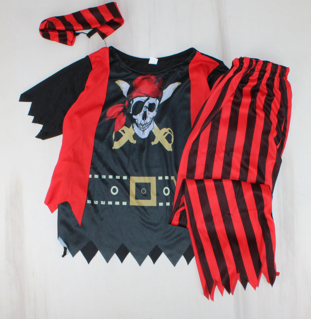 PIRATE COSTUME 3 PC KIDS LARGE PRE-LOVED