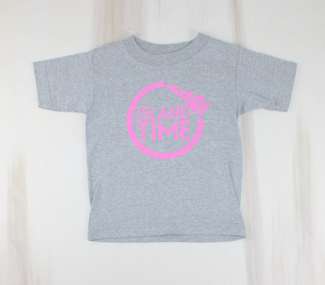 ISLAND TIME GREY TSHIRT 4Y EUC