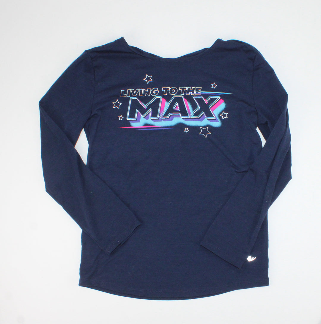 ATHLETIC WORKS LIVING TO THE MAX NAVY TOP 7/8Y PRE-LOVED