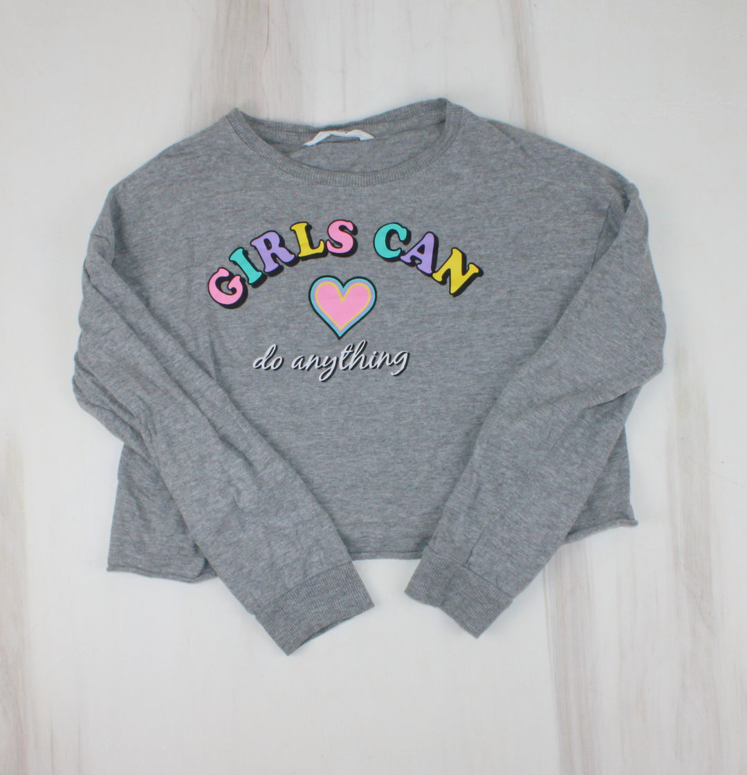 URBAN KIDS CROPPED GREY SWEATER 14/16Y PRE-LOVED