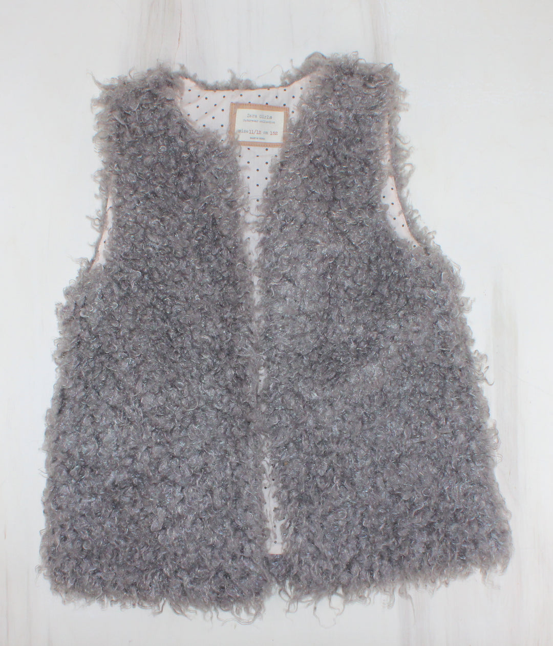 ZARA GREY SOFT VEST 11/12Y PRE-LOVED