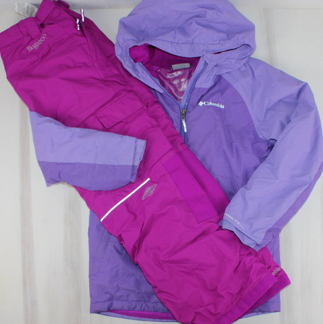 COLUMBIA PURPLES SNOWSUIT 10/12Y PRE-LOVED