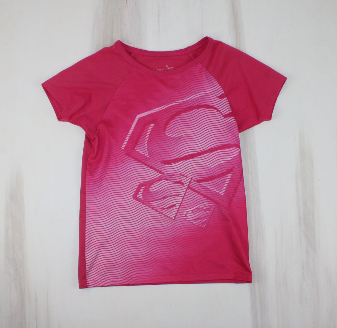 SUPERGIRL ATHLETIC TOP 7/8Y PRE-LOVED